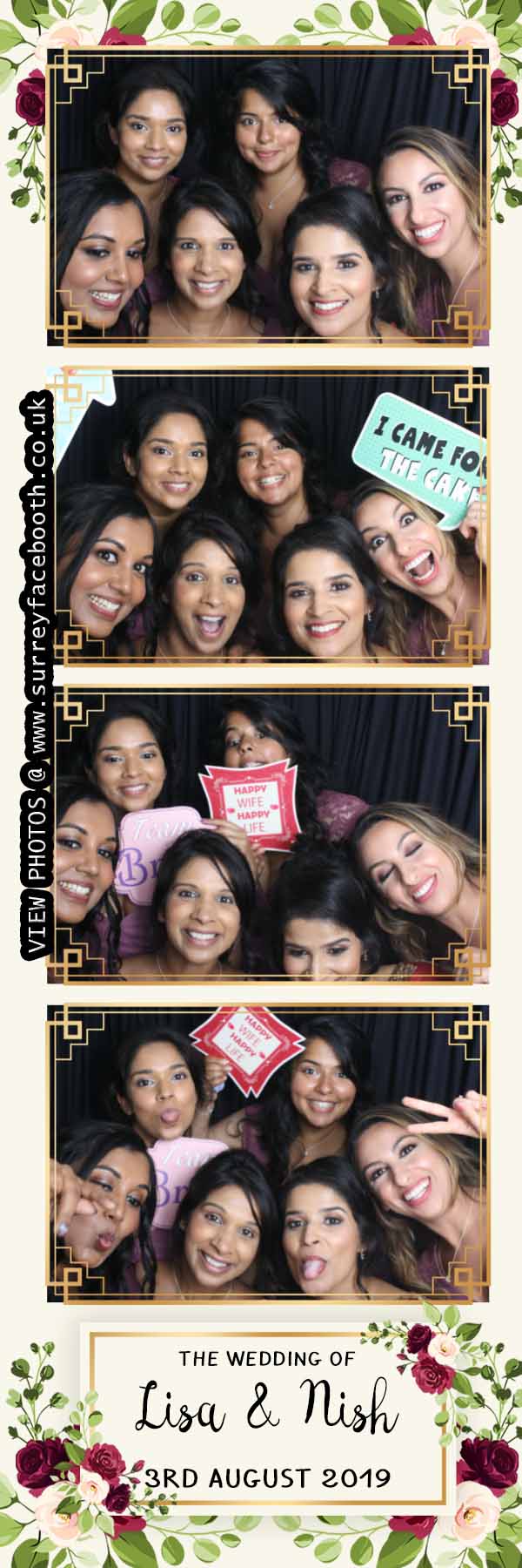 Lisa and Nish's Wedding | View more photos from the event at galleries.surreyfacebooth.co.uk/u/Surrey-FaceBooth/Lisa-and-Nishs-Wedding